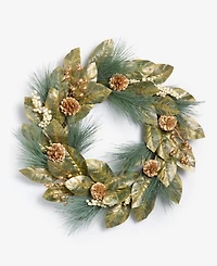 Holiday Lane Opulence Pinecones and Berries Decorated Wreath, Macy's Exclusive