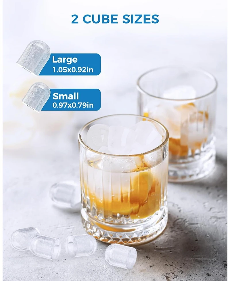 Antarctic Star Portable Countertop Ice Maker, Fast Production with 2 Sizes & Self-Cleaning