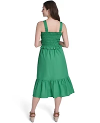Eliza J Petite Square Neck Midi Dress