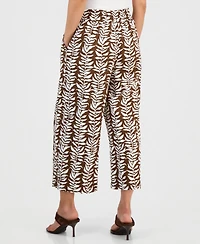I.n.c. International Concepts Petite Printed Linen High-Rise Wide-Leg Pants, Macy's Exclusive