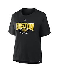 Fanatics Women's David Pastrnak Black Boston Bruins 2026 Nhl Stadium Series Authentic Stack Name Number T-Shirt