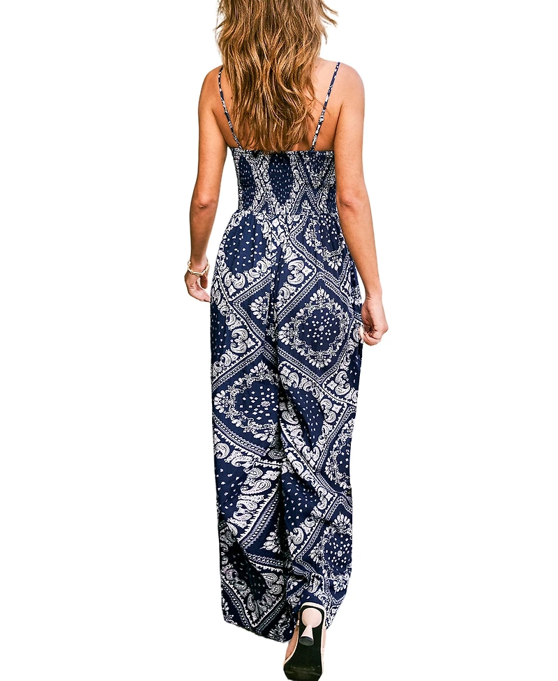 Cupshe Women's V-Neck Zipper Closure Unlined Jumpsuit