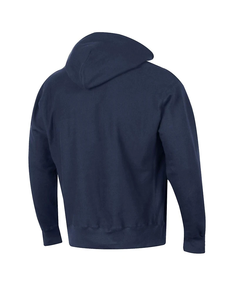 Champion Men's Navy Detroit Tigers Reverse Weave Chenille Hoodie