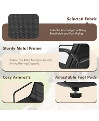 Gymax 8 Pcs Outdoor Furniture Set w/ Tempered Glass & Coffee Table Chair Loveseat Patio