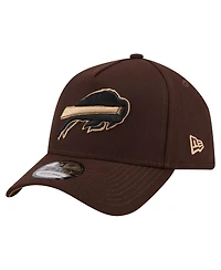 New Era Men's Dark Brown Buffalo Bills Burnt Wood A-Frame 9FORTY Adjustable Hat