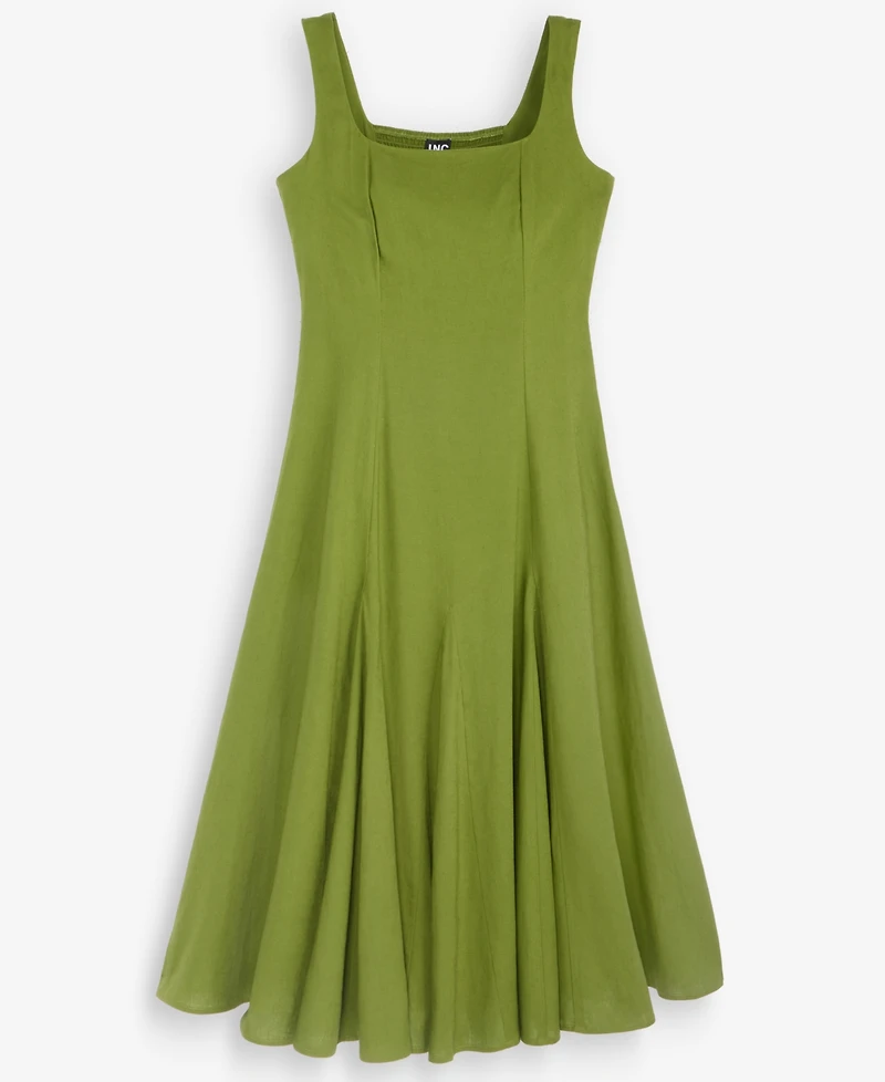 I.n.c. International Concepts Petite Square-Neck Linen Dress, Macy's Exclusive