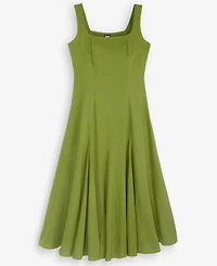I.n.c. International Concepts Petite Square-Neck Linen Dress, Macy's Exclusive