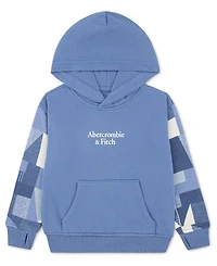 abercrombie kids Boys' Essentials Patchwork Pullover Hoodie