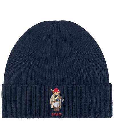 Polo Ralph Lauren Men's Modern Classic Polo Society Bear Beanie