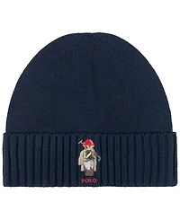 Polo Ralph Lauren Men's Modern Classic Polo Society Bear Beanie