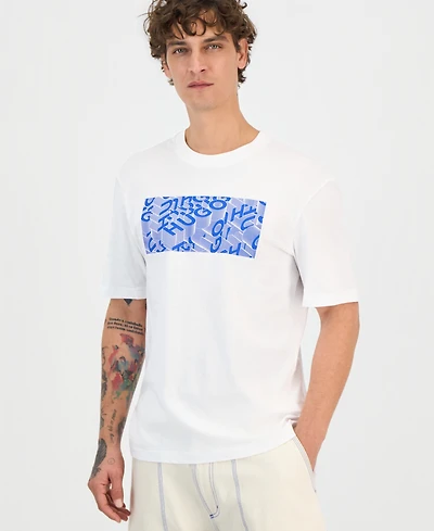 Hugo Boss Men's Nierofix Cotton Graphic Regular-Fit T-Shirt