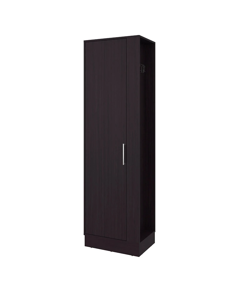 Fm Furniture Nampa Storage Cabinet, Single Door, Broom Hangers,Wengue