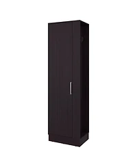 Fm Furniture Nampa Storage Cabinet, Single Door, Broom Hangers,Wengue