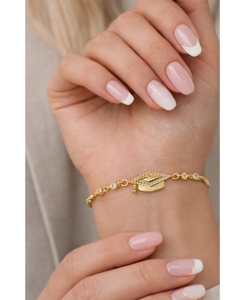 Dloria Limitless Graduation Cap Adjustable Pave Bracelet