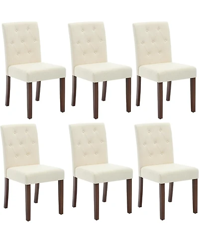 gaomon Parsons Button Tufted Dining Chairs Set of 6