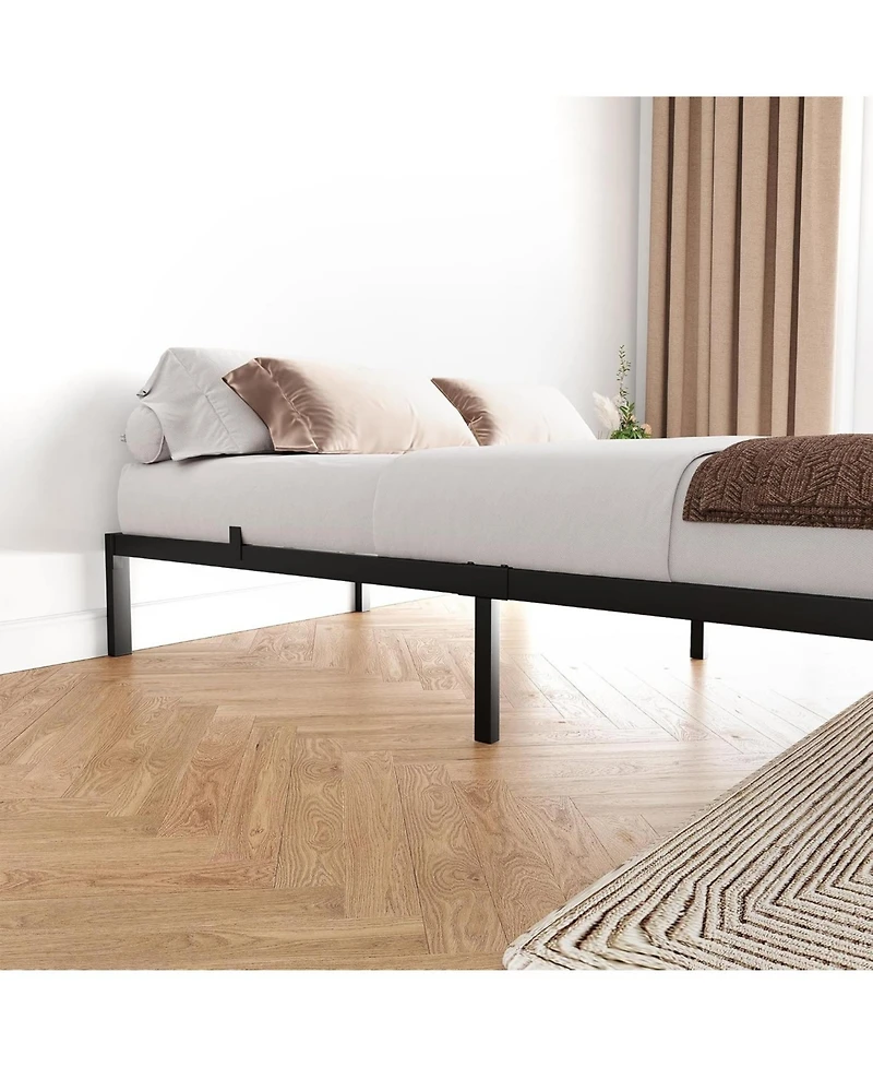 gaomon 10" Full Bed Frame No Box Spring Needed, Heavy Duty Platform Metal Bed Frame with Metal Slats and Under Bed Storage, Easy Assembly, Noise