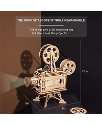 Robotime 3D Wooden Puzzles Vitascope Model Building Kits Mechanical Construction for Adults to Build, Educational Brain Teaser Diy Crafts Kits Gifts