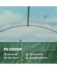 Outsunny Walk-in Tunnel house with Shelves, Hoop