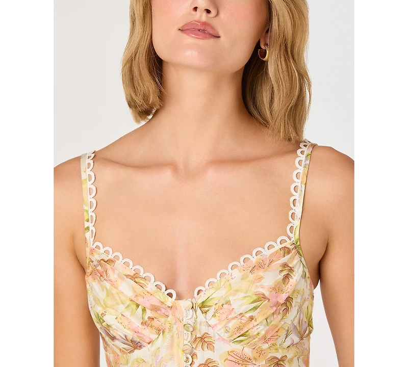 Astr the Label Women's Bustier Sweetheart Neck Fit & Flare Mini Dress