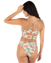Hurley Women's Gingko Cloud Max Mid-Rise Cheeky Swim Bottoms