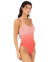 Hurley Women's Ombre Scrunch Moderate One-Piece Swimsuit