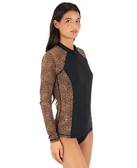 Hurley Women's Soft Spot Long-Sleeve Front-Zip Rashguard