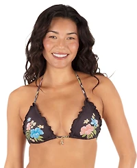 Hurley Women's Miami Garden Tri Tie-Bikini Top