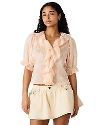 Steve Madden Women's Lyric Short-Sleeve Top