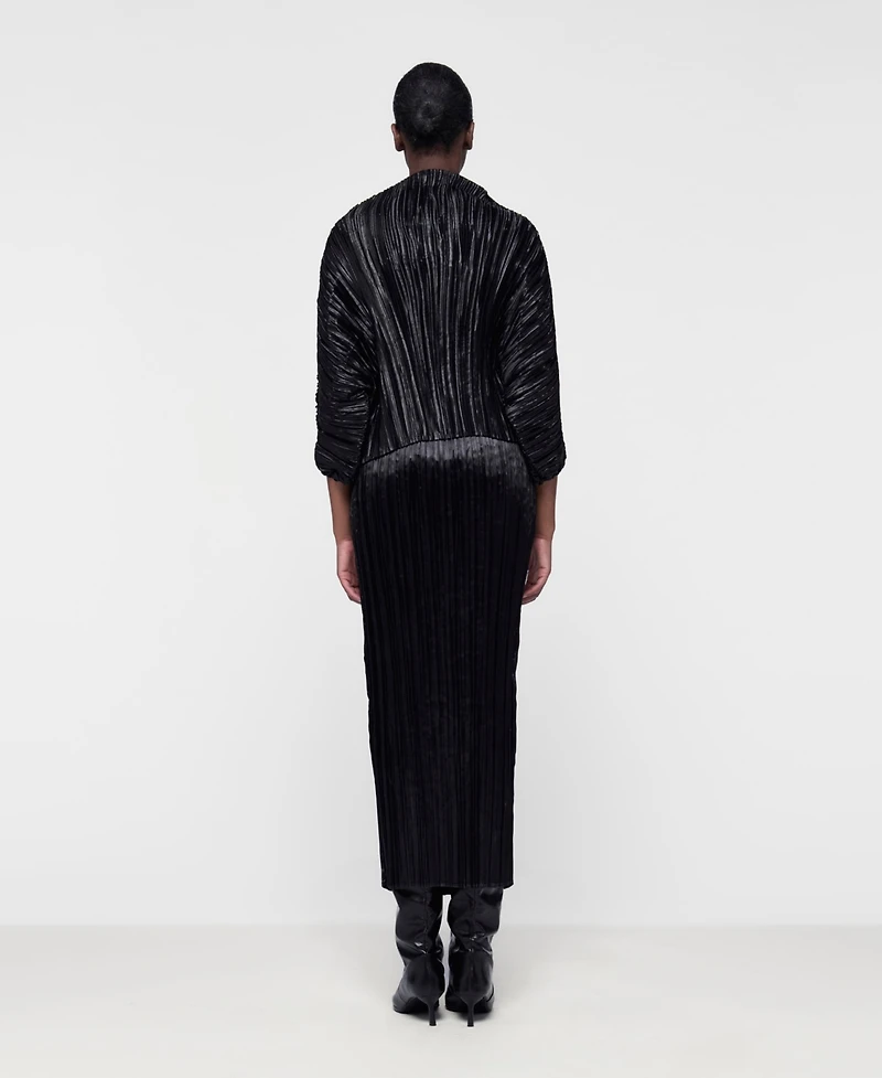 Leem Women's Fitted Plisse Skirt