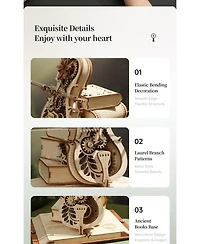 Robotime Magic Cello Adults 3D Puzzles, 3D Wooden Puzzles for Adults, Wooden Music Box Puzzle to Build, Unique Music Gift Hobby Kits Festival Gift