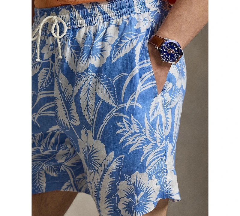 Polo Ralph Lauren Men's Hibiscus Flowers and Palm Fronds Swim Trunks