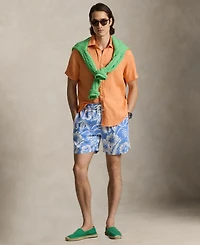 Polo Ralph Lauren Men's Hibiscus Flowers and Palm Fronds Swim Trunks