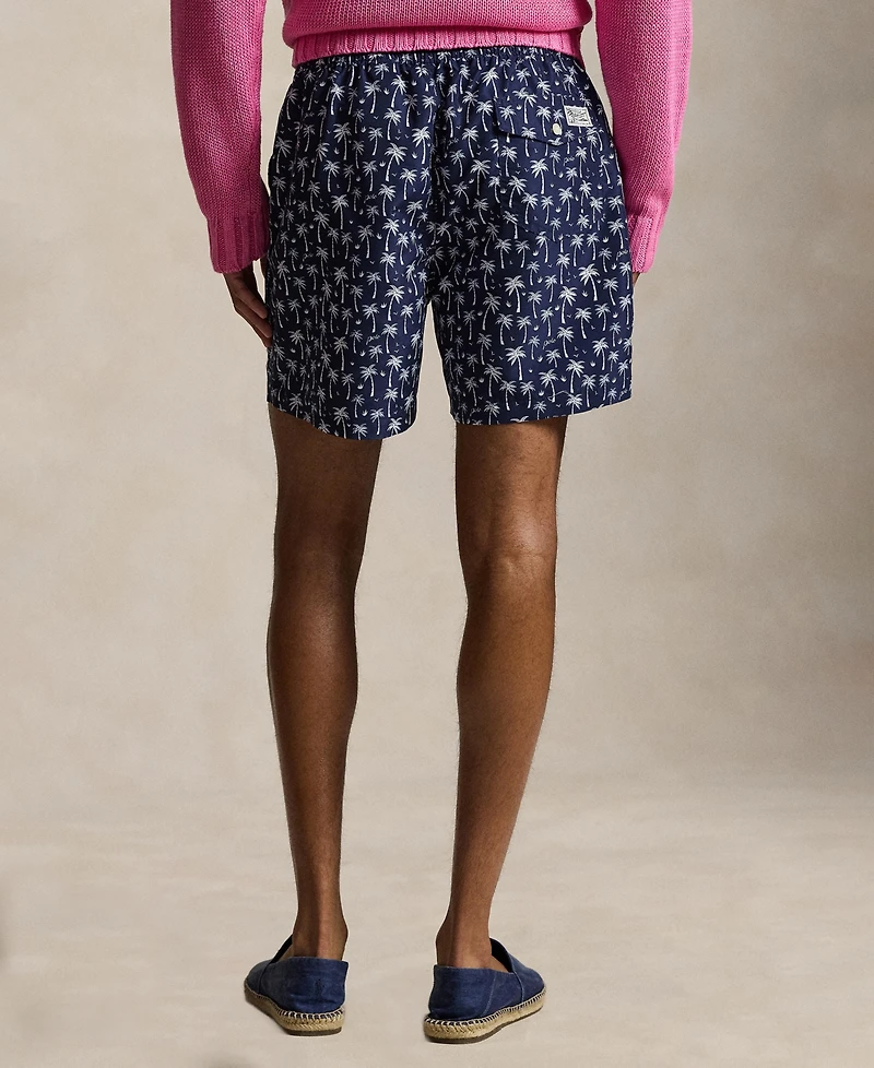 Polo Ralph Lauren Men's Logo and Palm Trees Printed Swim Trunks
