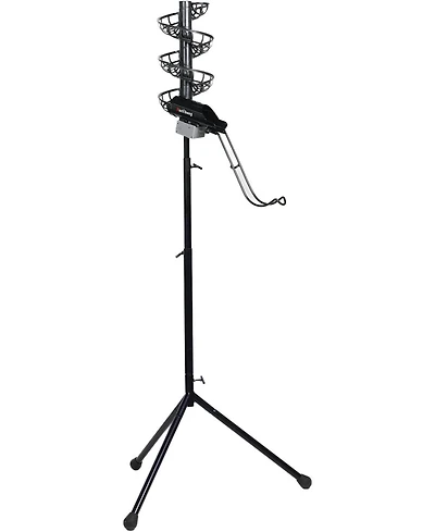 Furlihong Automatic Baseball Pitching Machine Feeder and Soft Toss Trainer 2 in 1 System w/ Height Adjustable Base and Extendable Ball Stacker