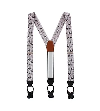Trafalgar Men's Vintage Vixen Novelty Silk Button End Suspenders
