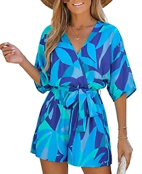 Cupshe Women's Wild Zephyr Tropical Romper