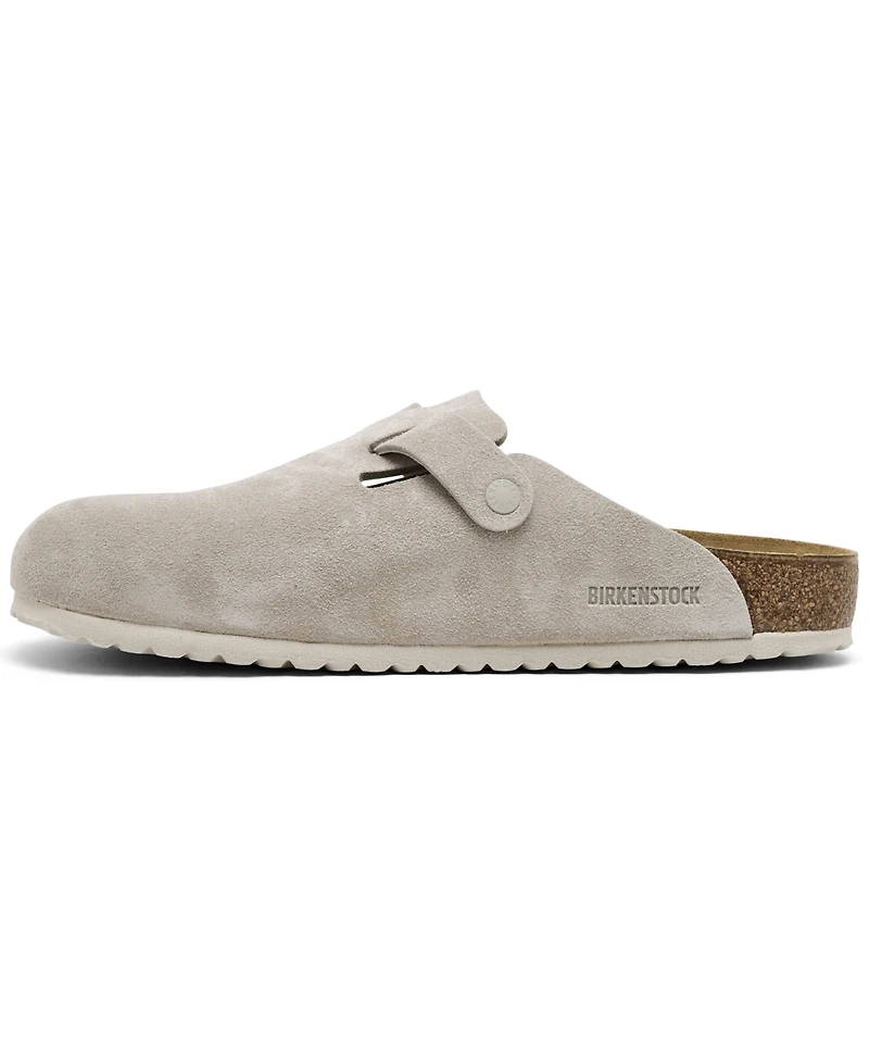 Birkenstock Men's Boston Soft Footbed Suede Leather Clogs from Finish Line