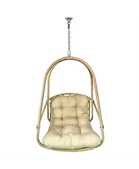 Clihome Wicker Rattan Swing Egg Chair without Stand