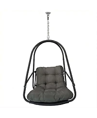 Clihome Wicker Rattan Swing Egg Chair without Stand