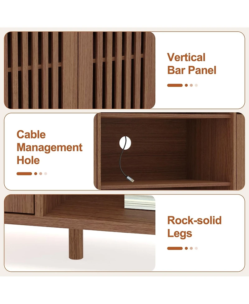 gaomon Large Tv Stand with Set of 2 Bookcases