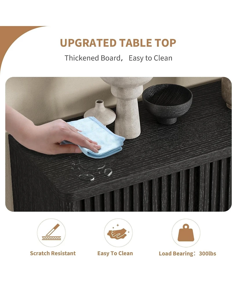 gaomon 63 Inch Shoe Cabinet Large Shoe Storage Cabinet with Adjustable Shelves Wooden Shoe Organizer with Fluted Door Holds 50–60 Pairs for Ent