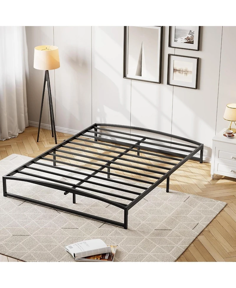gaomon Metal Bed Frame,Platform Frame with Arch Design,10" Heavy Duty Strong Support Slats,Sturdy Mattress Foundation,Easy Assembly