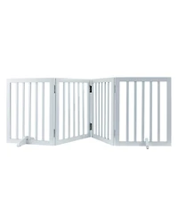 Cozito 24" x 80" Freestanding 4-Panel Foldable Dog Gate for Doorways and Hallways