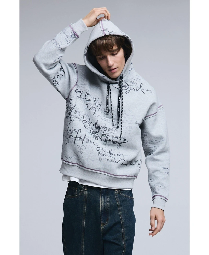 Desigual Men's Hooded lettering sweatshirt