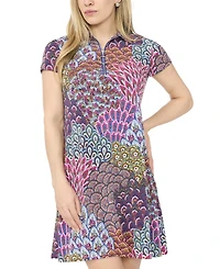 Msk Petite Shirt Collar Mini Dress