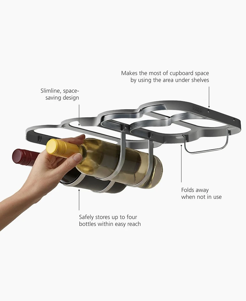 Joseph Joseph Cradle Foldable Under-Shelf Wine Rack