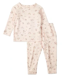 MeMoi Little Girls 2 Piece "Cameo Florals" 100% Cotton Lounge Set