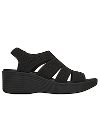 Skechers Women's Parallel Lite Knit Cut Out Slingback Wedge Sandals from Finish Line