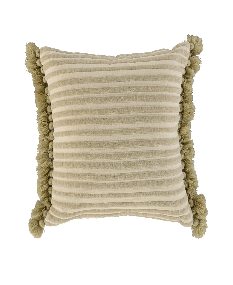 Rizzy Home Myrtle Cotton Decorative Pillow, 22" x 22"