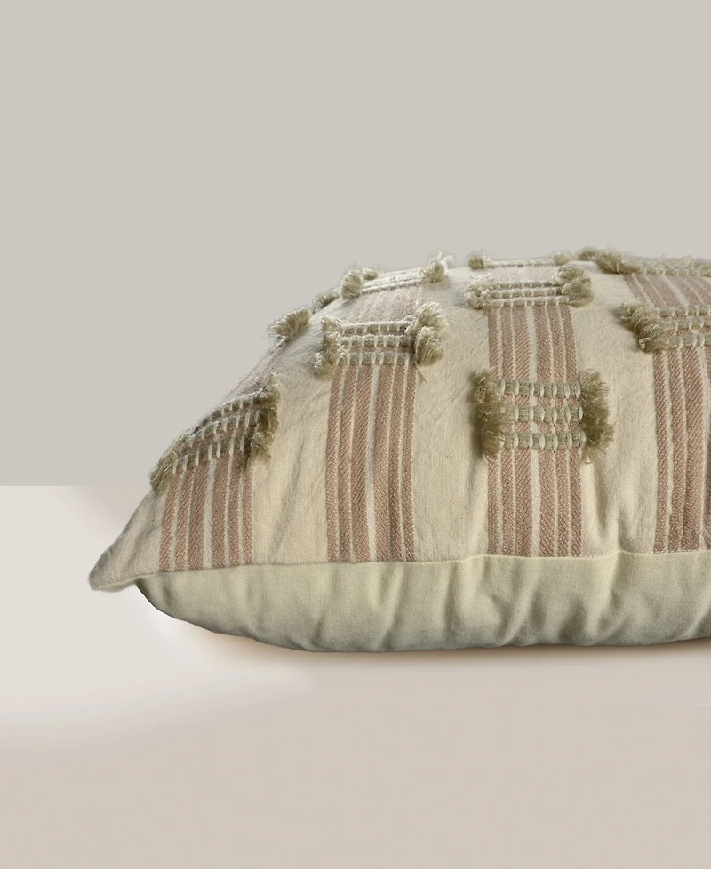 Rizzy Home Lena Cotton Blend Decorative Pillow, 18" x